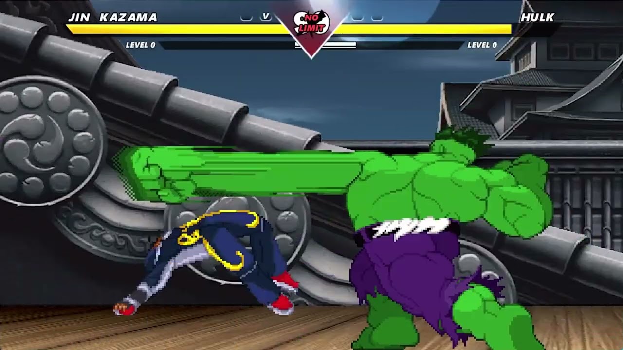 JIN KAZAMA VS THE HULK | INSANELY EPIC M.U.G.E.N BATTLE.