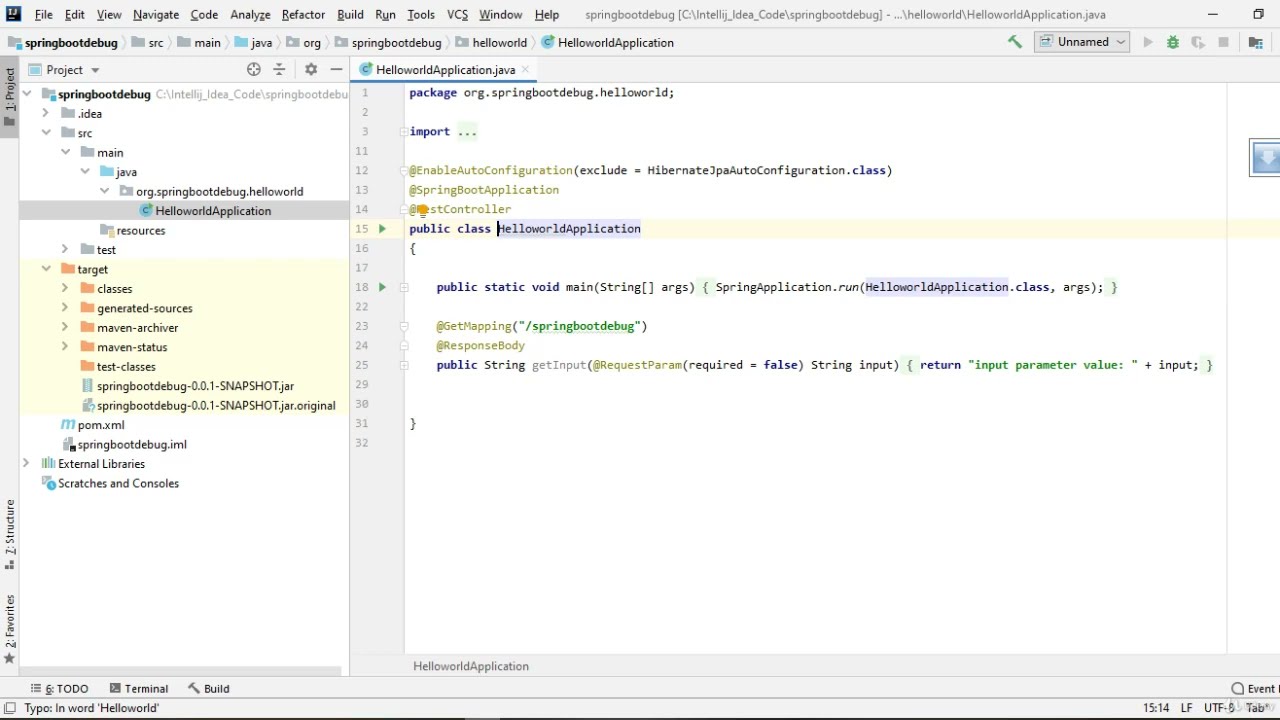 Как отладить приложение Spring Boot в Intellij | Отладка веб-службы Spring Boot с помощью Intelli...