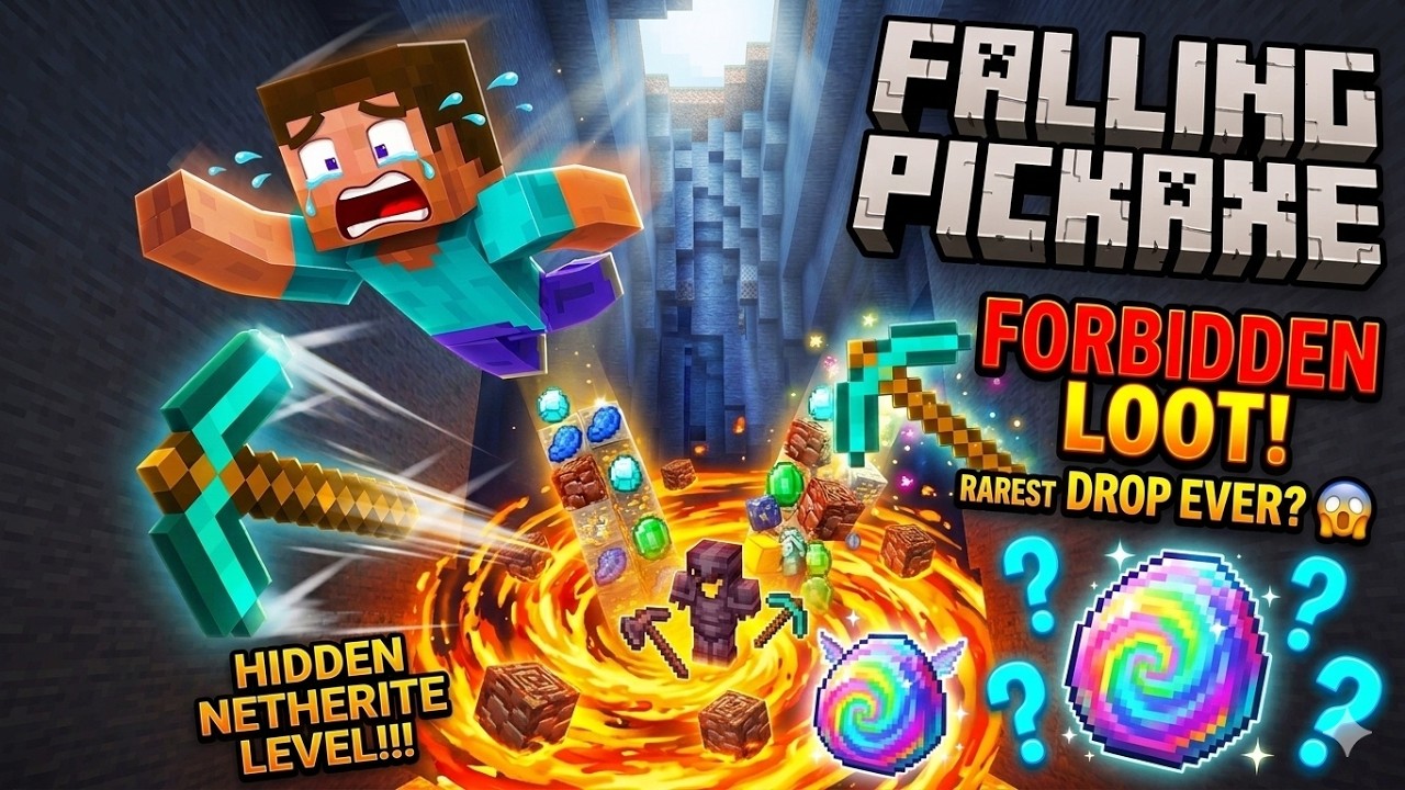 Falling Pickaxe Minecraft #shortslive #minecraftlive #shorts