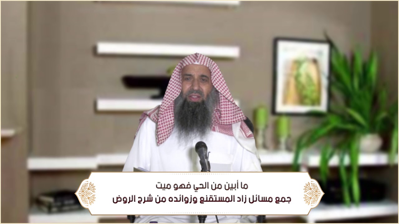 ما أبين من الحي فهو ميت (الطهارة - باب الآنية ) م13