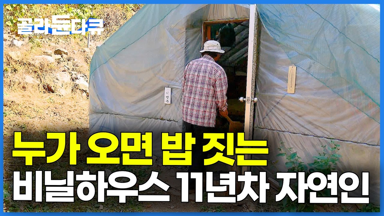 아무도 없는 산속에서 누가 발견하면 밥 차려주는 비닐하우스 자연인. 전기 없이 11년째 살아가는 남자｜곰배령｜한국기행｜#골라듄다큐