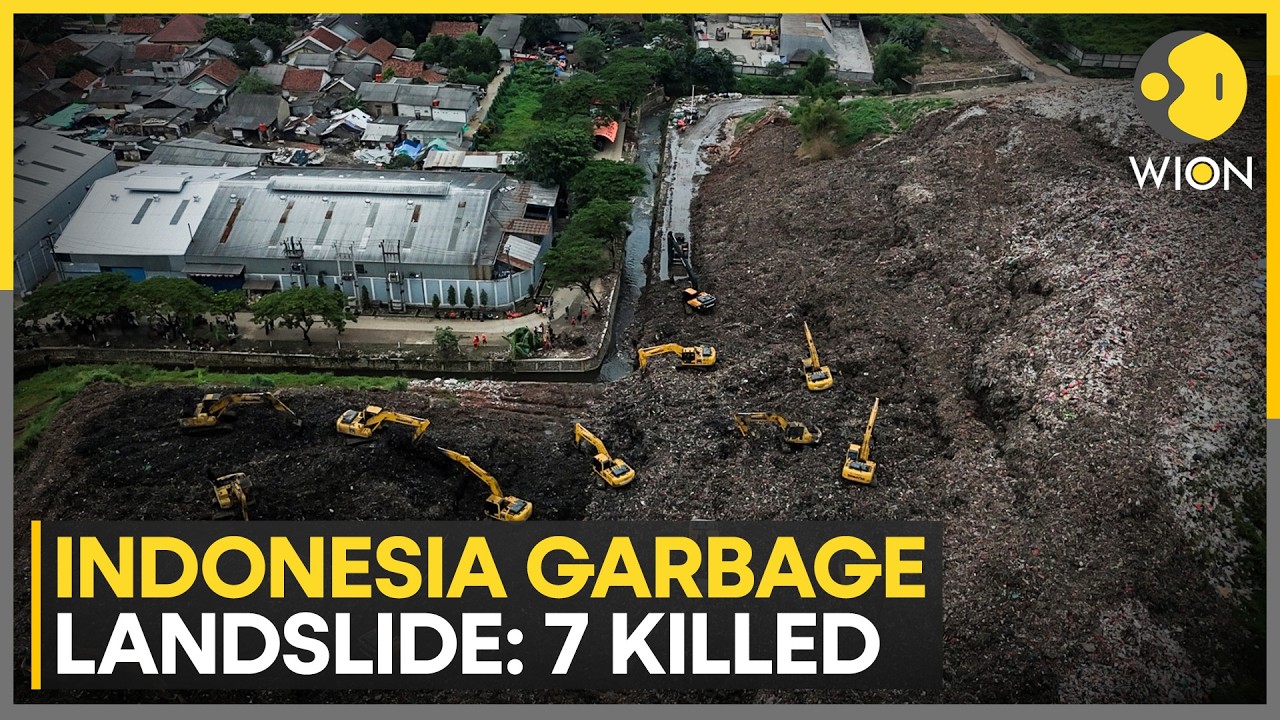 Landslide at Indonesia's Largest Landfill Near Capital Jakarta | WION News