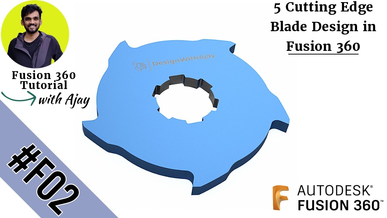 How to Design a 5 Cutting Edge Blade Design in Fusion 360  |#Fusion360| |#designwithajayl