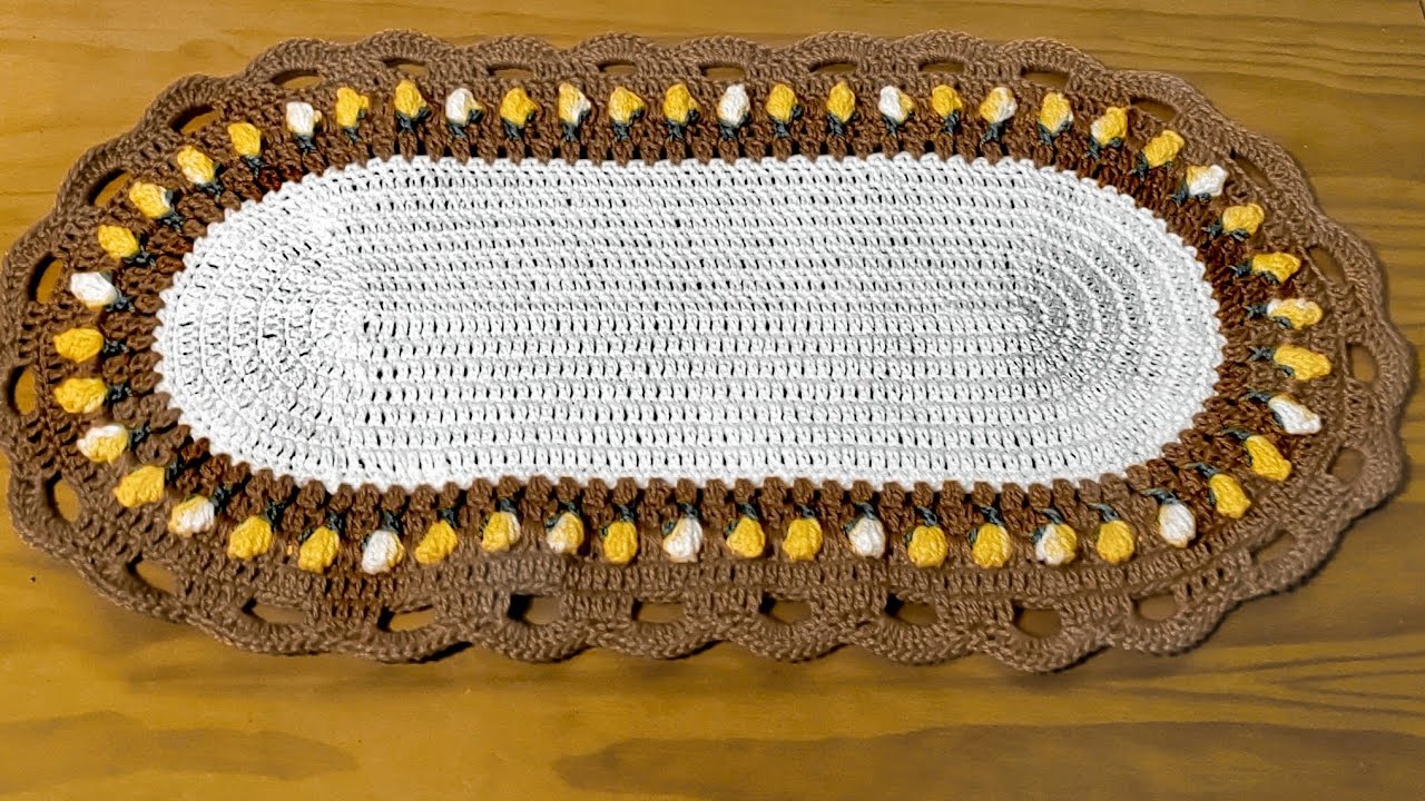 Crochet Tulip Oval Doily