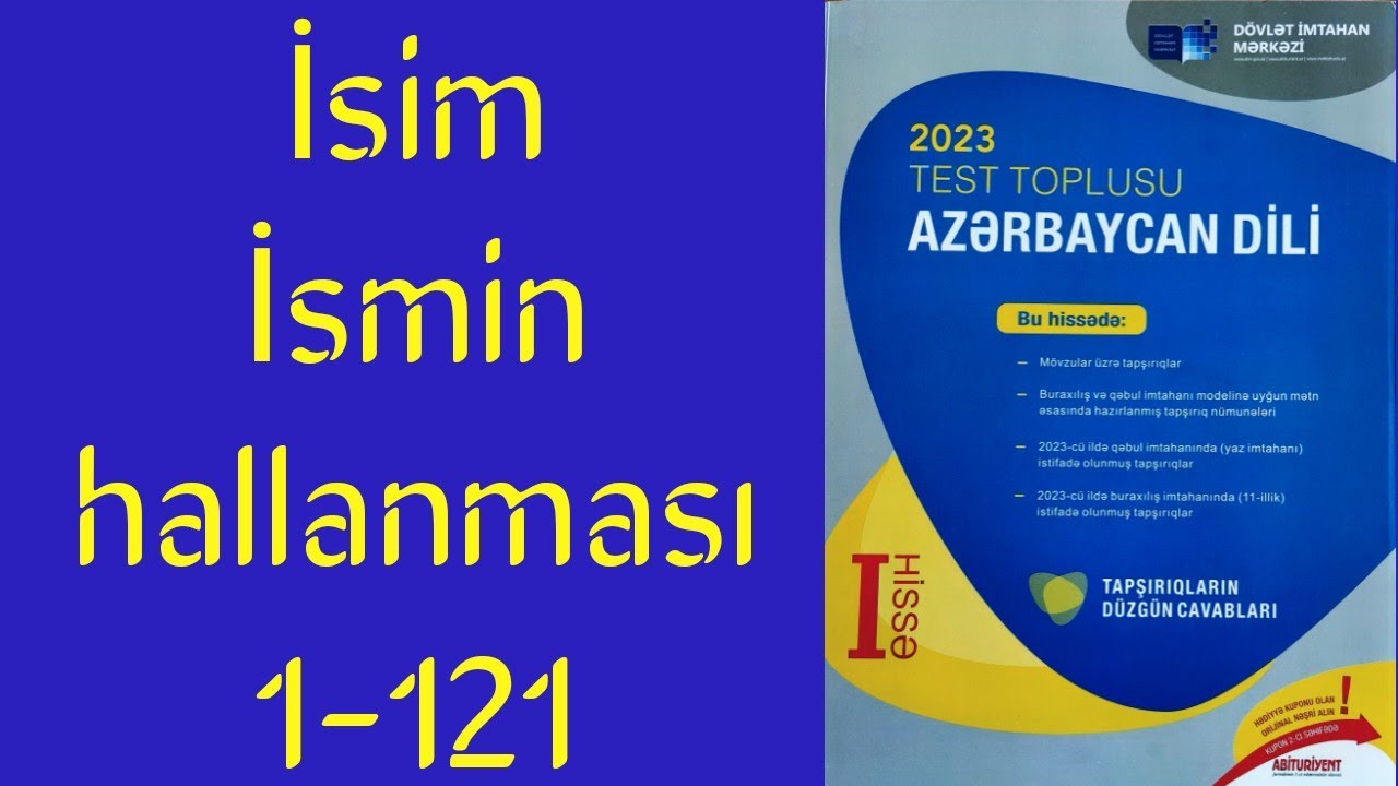 İsmin hallanması -Azərbaycan dili test toplusu