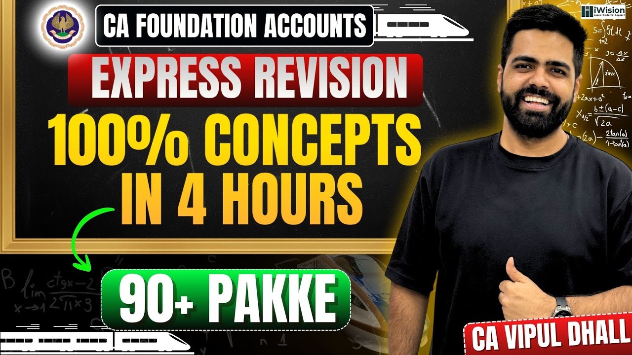 CA Foundation Accounting Marathon - Sept 2025 - All Concepts Revised by CA Vipul Dhall