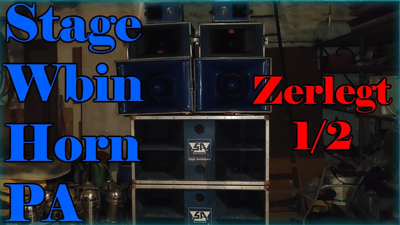 SA Stage Accompany W-bin Horn PA Anlage Aufgeschraubt | what's inside?  | Mächtige Retro JBL Horn PA