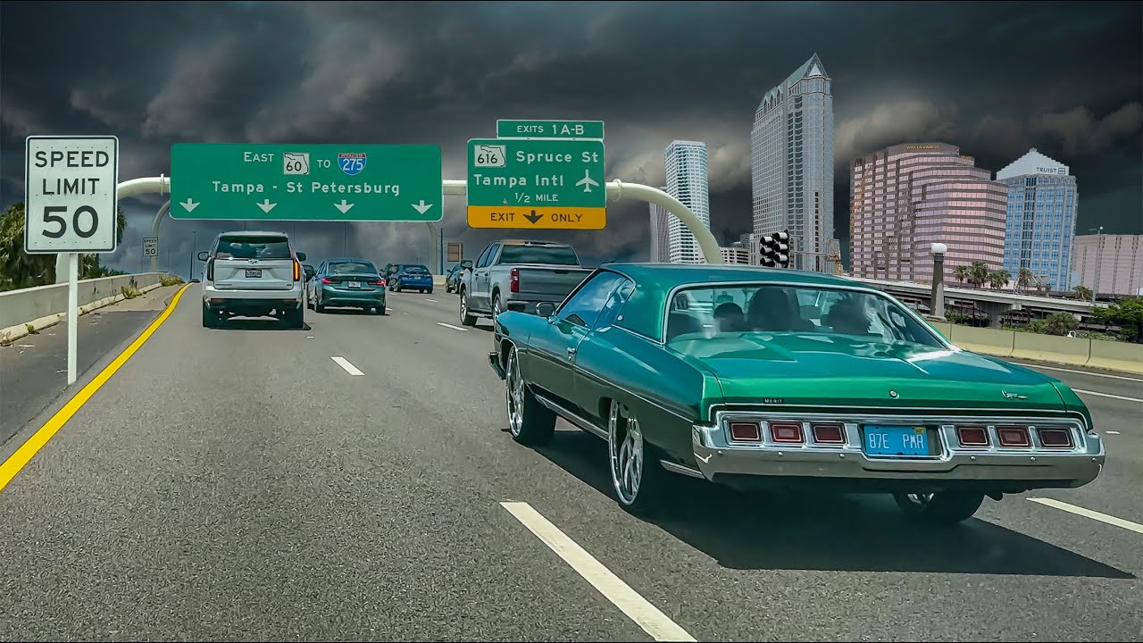 Florida Driving Tour. Tampa Bay 4K Palm Harbor, Oldsmar, Tampa Florida