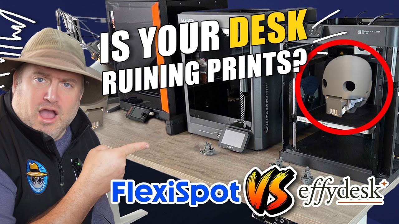Does Your Desk Affect Your 3D Prints? FlexiSpot E7 Pro vs. FE Desk | 3D Printing Desk Review & Test