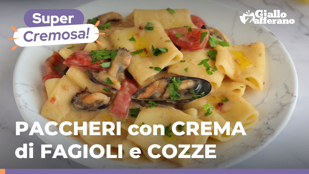 Паста паккери со сливочной фасолью и мидиями: необычный и вкусный рецепт пасты! 😋