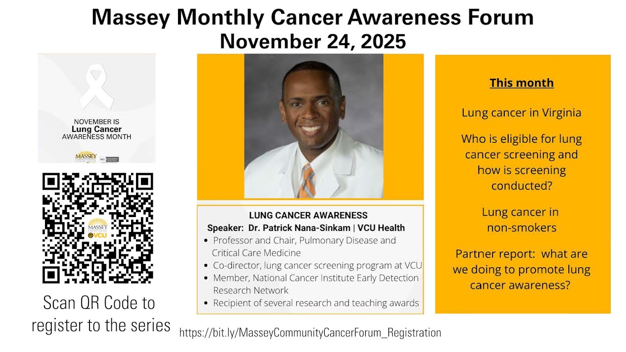 Massey Community Cancer Forum: November 24, 2025 | Lung Cancer Awareness