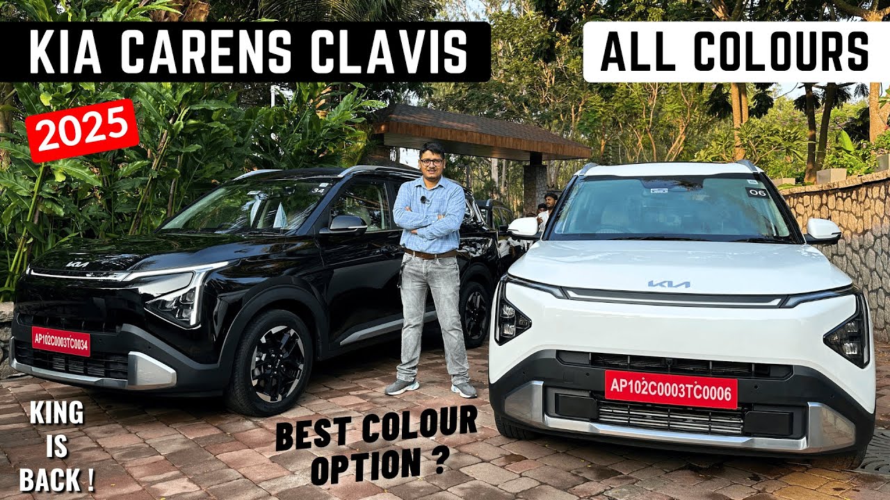 2025 Kia Carens Clavis All New 8 Colours - Black, Ivory Silver Gloss, White, Blue, Silver,Grey,Green