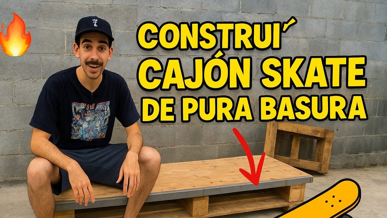 Construí un CAJÓN SKATE con pura BASURA 🛹🔥 (DIY con palets 1ra parte) patinando después de los 30