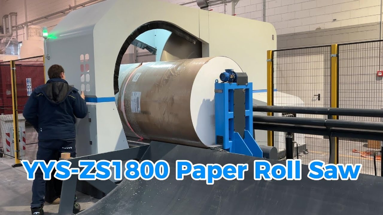 ZS1800 Paper Roll Saw in Italy #papercuttingmachine #papermill #paperslittingmachine