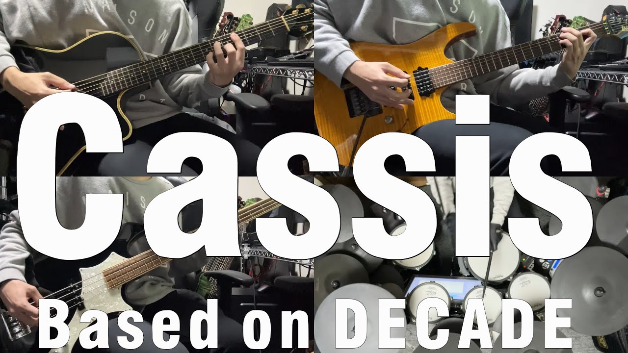 [TAB]the GazettE - Cassis Based on DECADE [Guitar Bass Drum Cover]