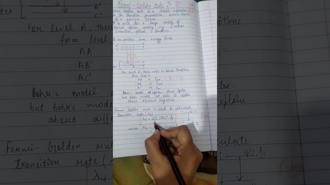Fermi golden rule