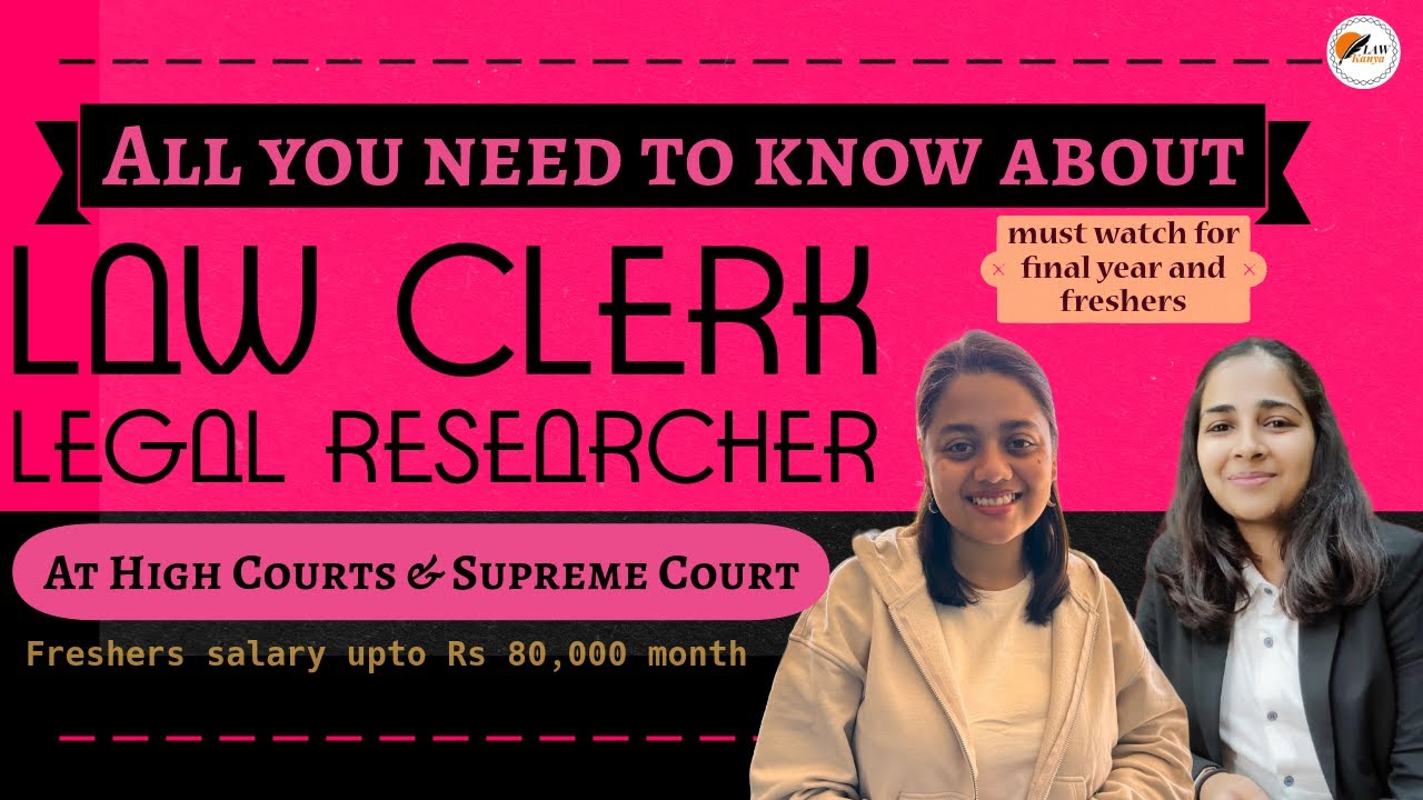 A guide to becoming a Law Clerk at High Courts (open Q&A) #CareerInLaw #LawJobs