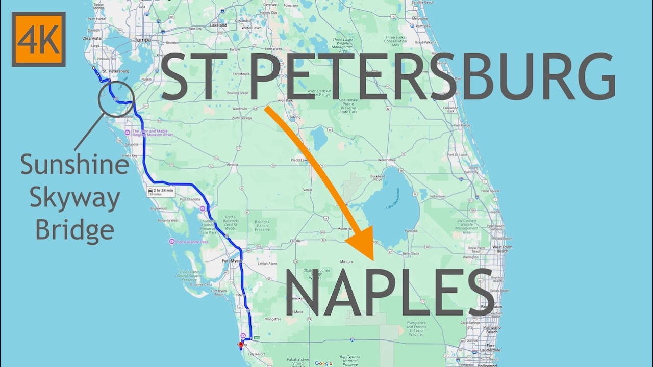 St Petersburg to Naples Florida Drive 4K - Driving Road Trip