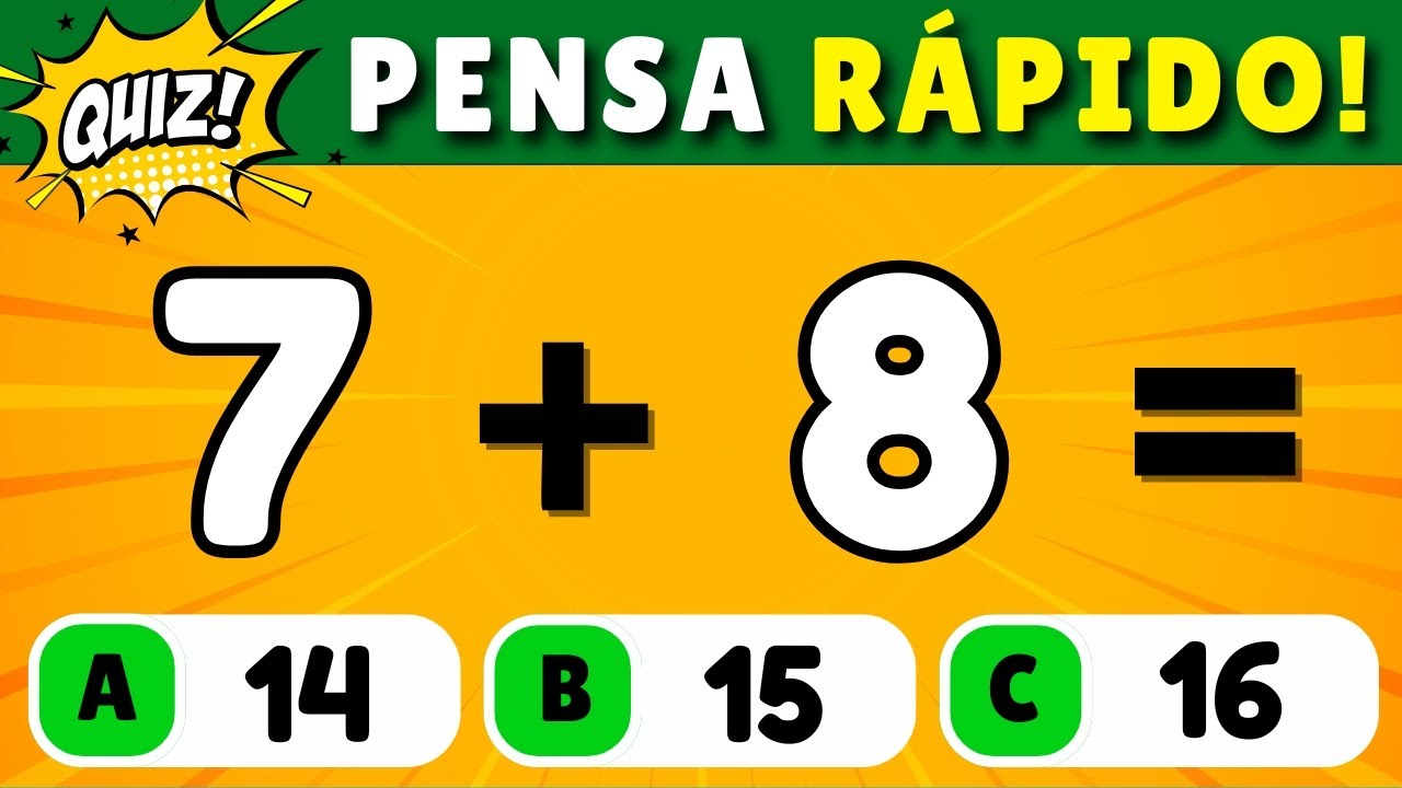 🚨 Quiz de Matemática com Adição #2 [SERÁ QUE VOCÊ CONSEGUE ACERTAR TODAS]