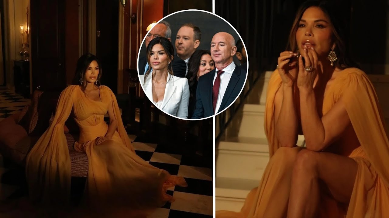 Lauren S&aacute;nchez swaps peekaboo bra for ethereal gown at Trump&rsquo;s inaugural ball with Jeff Bezos