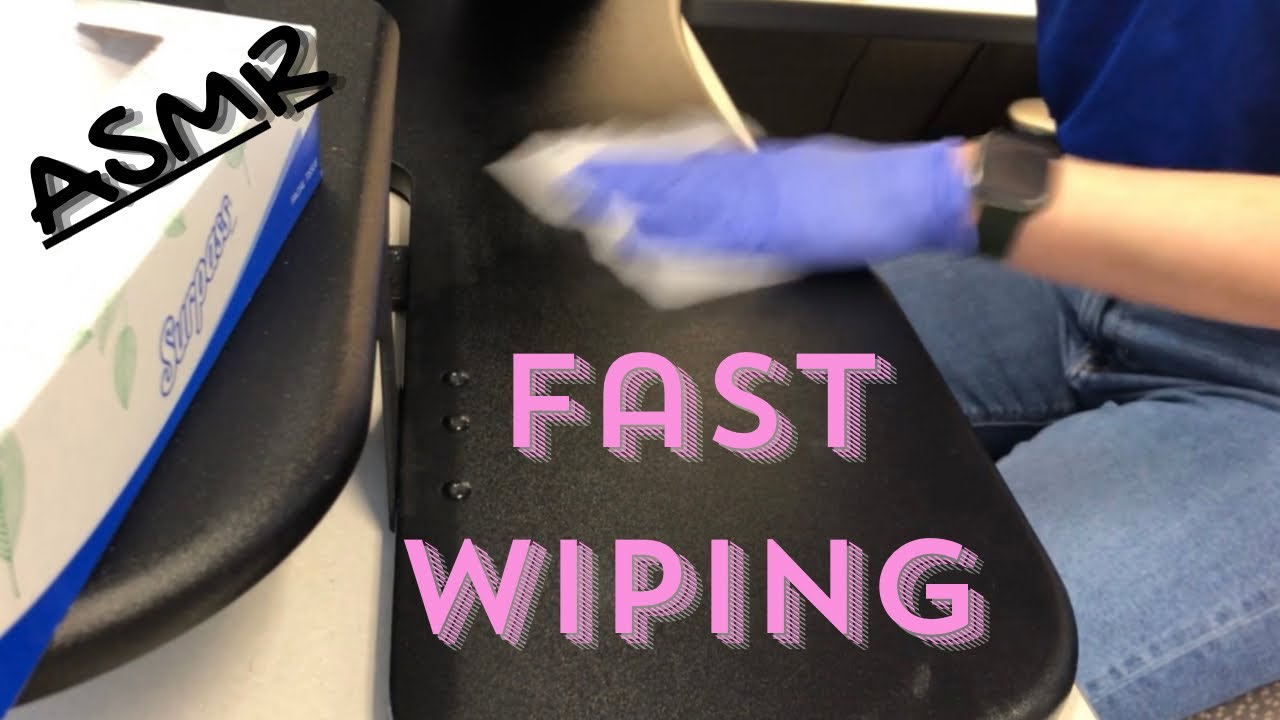 ASMR fast wiping/cleaning office space with disinfectant wipes. No talking. #asmr #asmrsounds