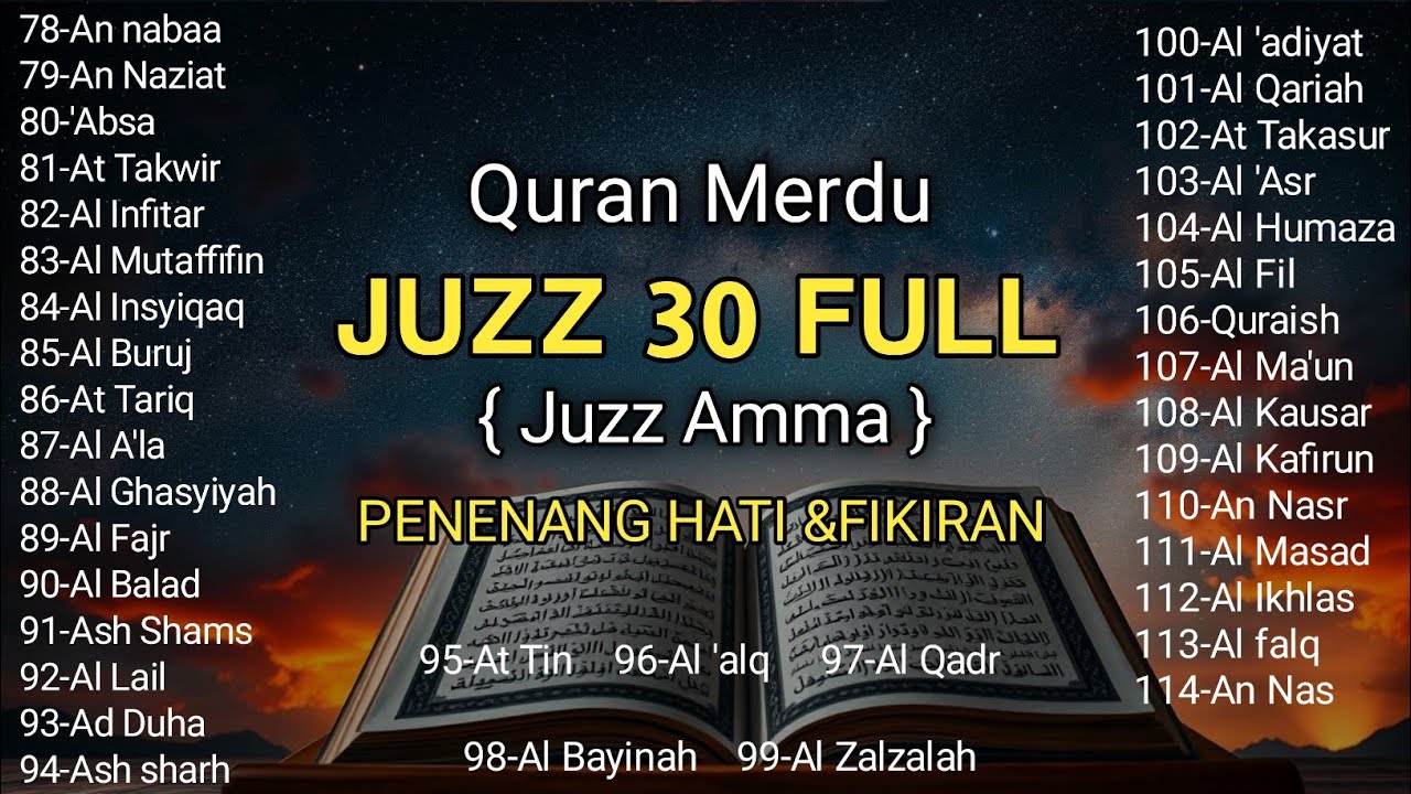 Ngaji Merdu Juz 30 Full ( JUZ AMMA ) Suara Merdu Menyentuh Hati,Terbaru 2026 | by Alaa Yasser
