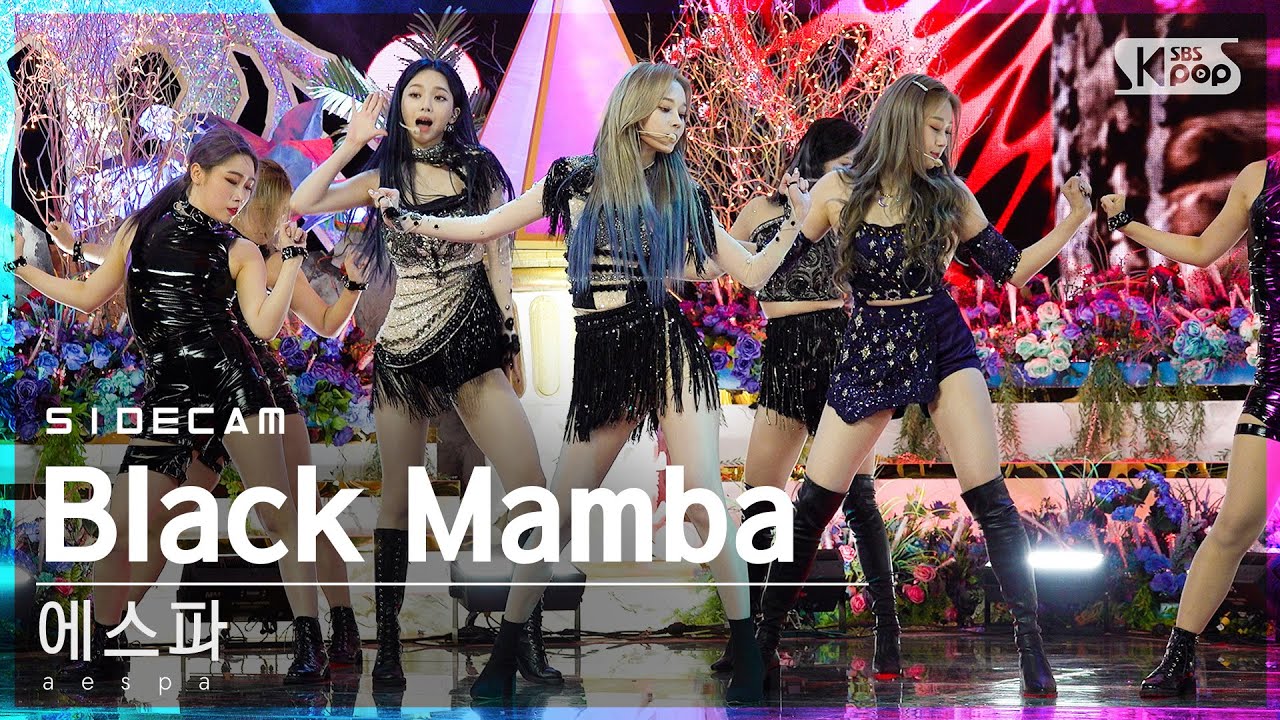 [사이드캠4K] 에스파 'Black Mamba' (aespa Side FanCam) | @SBS Inkigayo_2020.11.22.