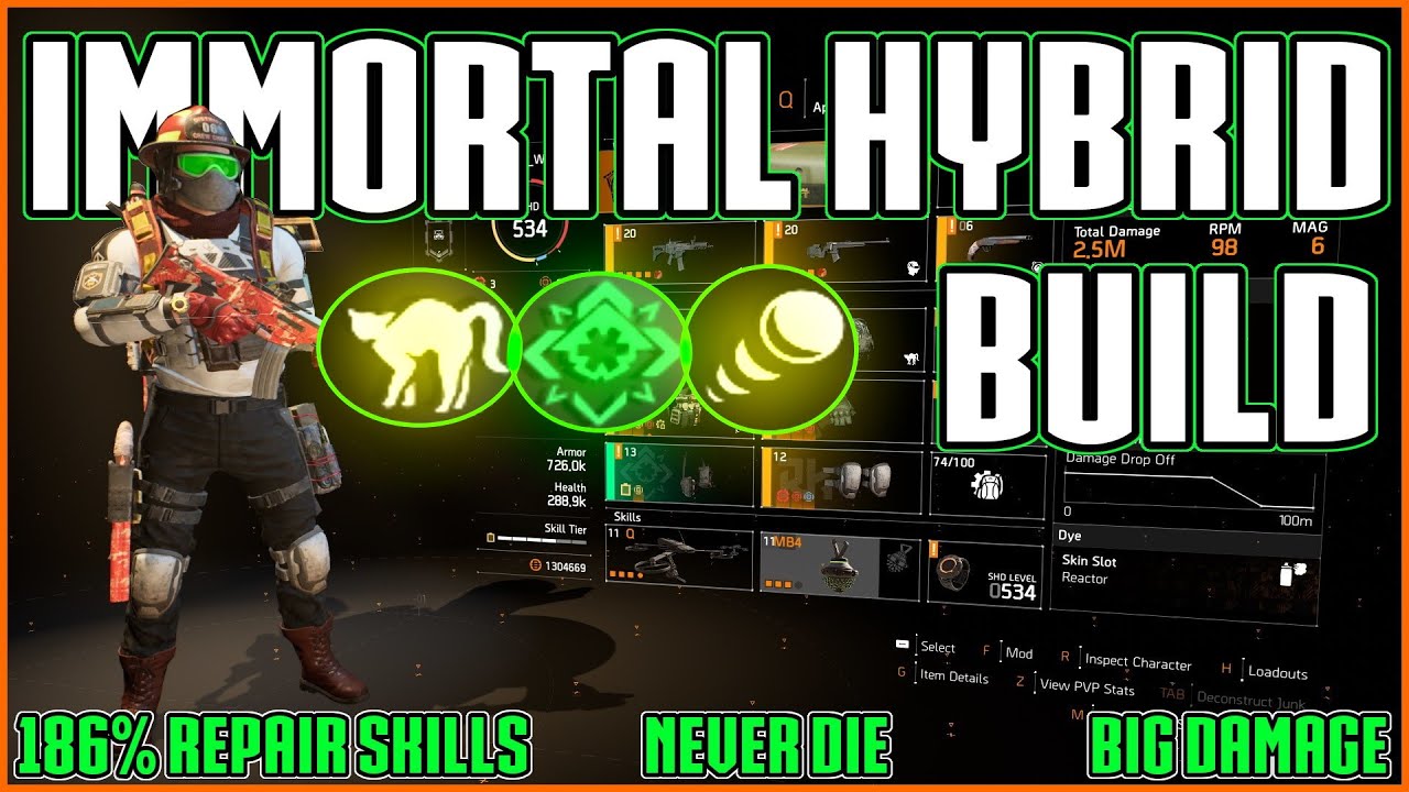 The Division 2 | The Immortal Hybrid Build | Insane Survivability And Ridiculous Damage