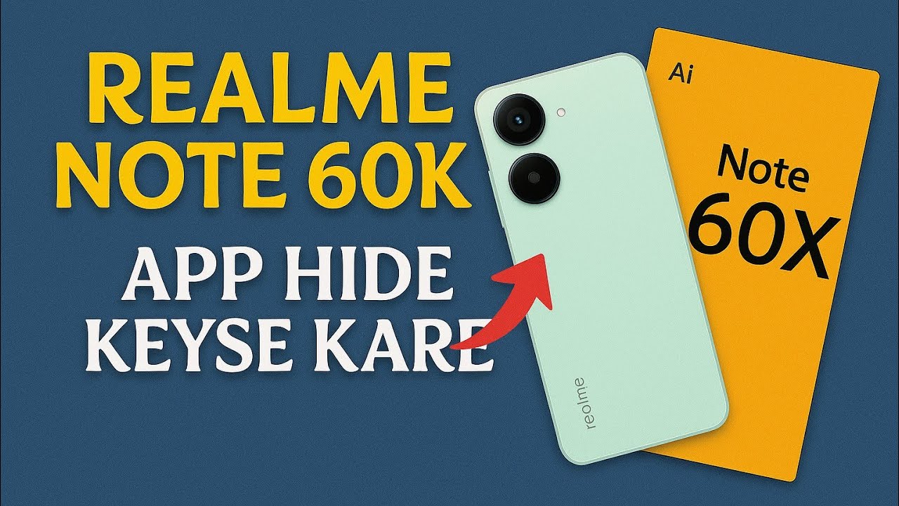 How To Realme Note 60x Hide Apps Setting || Realme RMX3938 Hide Apps || 2025