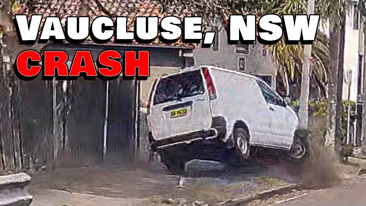 Dashcam captures crash in Vaucluse, NSW