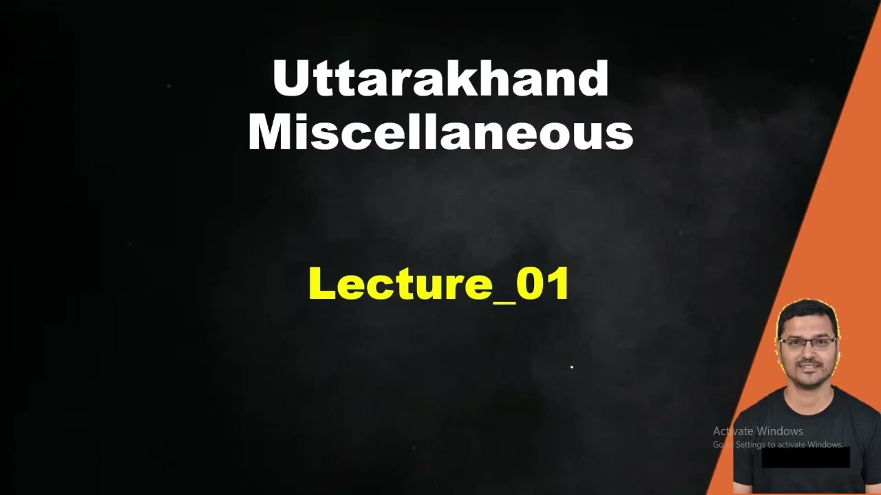 Uttarakhand Miscellaneous Lectures | UKPSC Upper Prelims Exam |