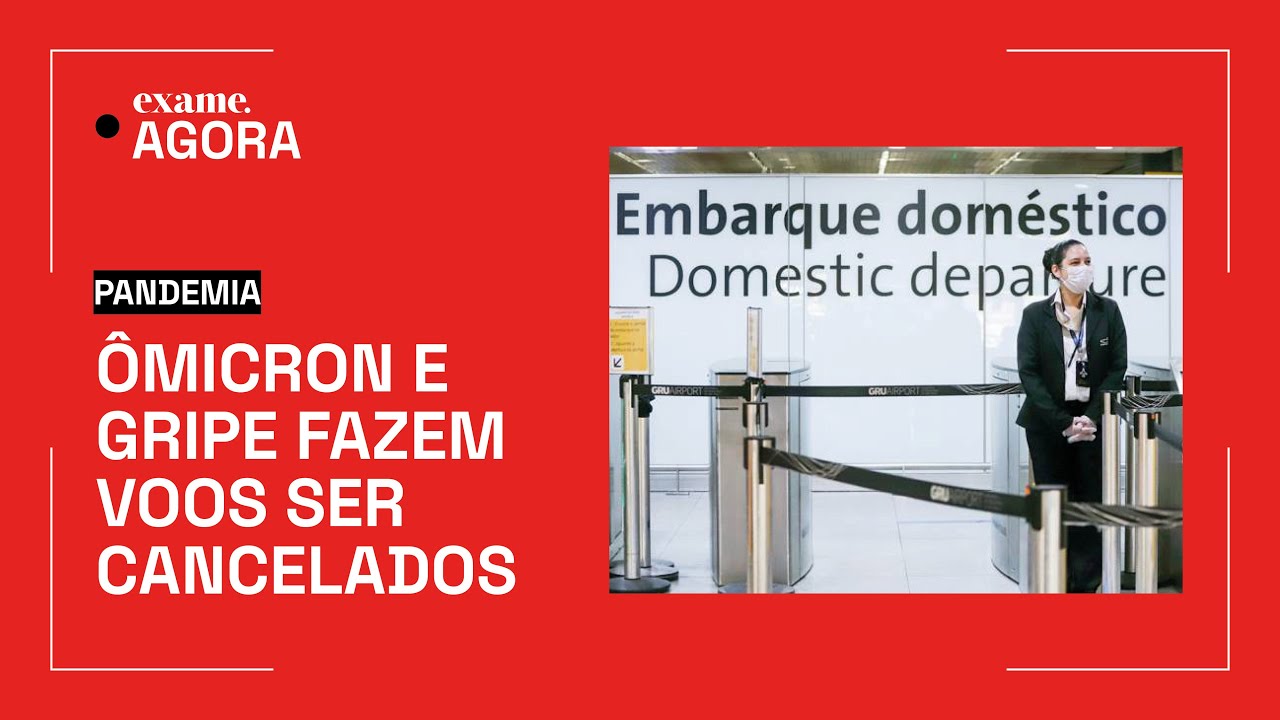 Voos s&atilde;o cancelados em meio ao avan&ccedil;o da &Ocirc;micron e gripe