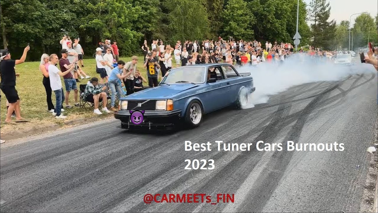 Best Tuner Cars Burnouts OFF 2023 (Vantaa Cruising) 4K