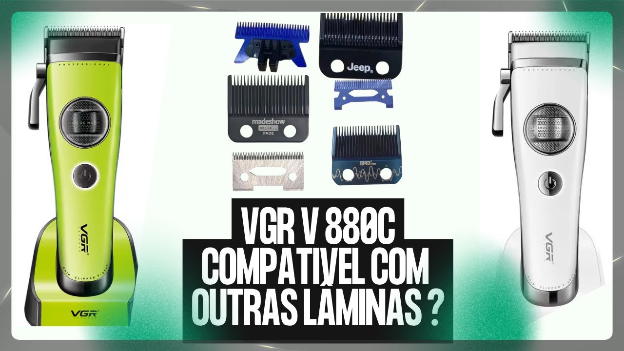 Vgr v 880c compatível com outras lâminas ? #barbershop #barbeariabrasil #barber #barberlife #vgr