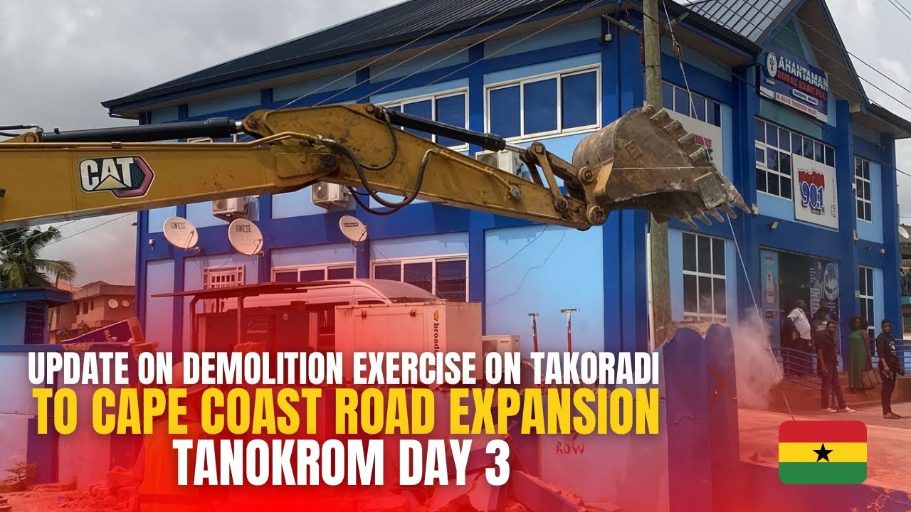 New Update On Demolition Exercise On Takoradi,Cape Coast Road Expansion 