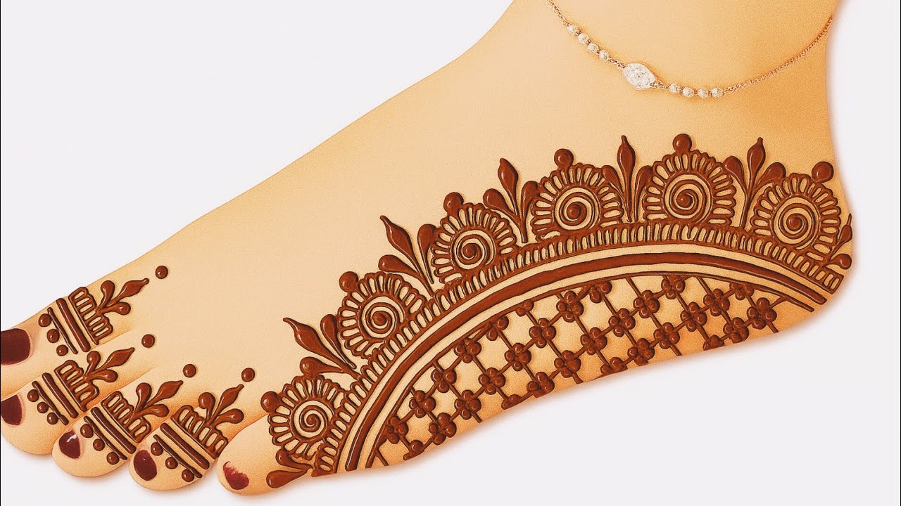 Very beautiful feet 👣 mehndi design | easy leg mehndi design | mehndi designs | mehndi World 