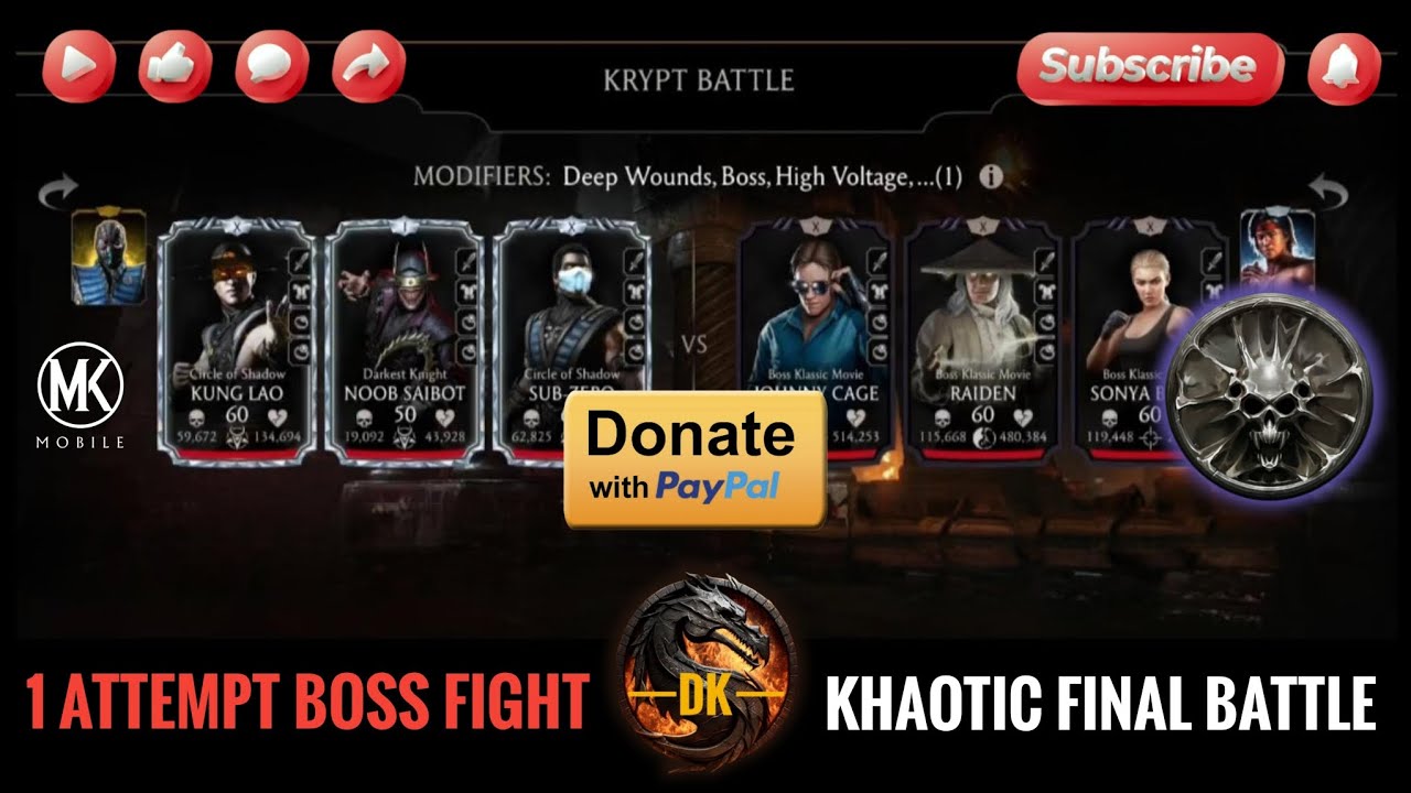Khaotic Final Krypt Battle & Rewards 🎮 Mortal Kombat Mobile▫️MK Mobile #mortalkombatmobile #mkmobile