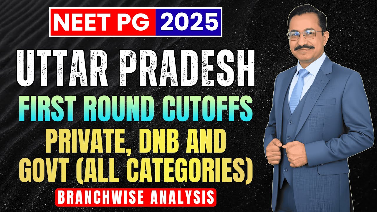 UP NEET PG 2025 Round 1 Cutoff OUT | Govt + Pvt + DNB Seats Explained in Detail