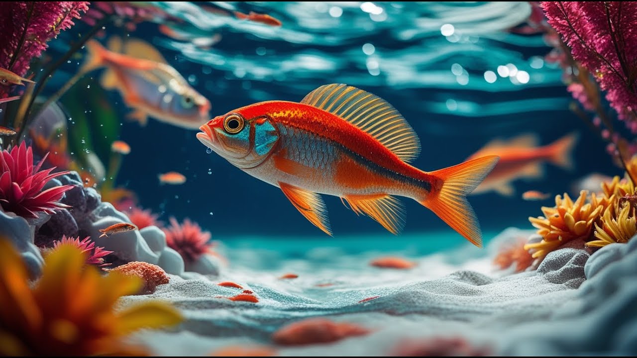 Relaxing Ocean Waves & Colorful Underwater World | Deep Sleep Music, Meditation & Focus Ambience
