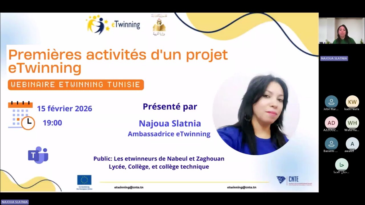 Premières activités d’un projet eTwinning - Formation pour les etwinneurs de Nabeul et Zaghouan