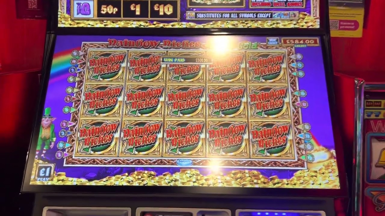 Rare full screen !!! Rainbow riches &pound;500 jackpot admiral slots &pound;1 stake