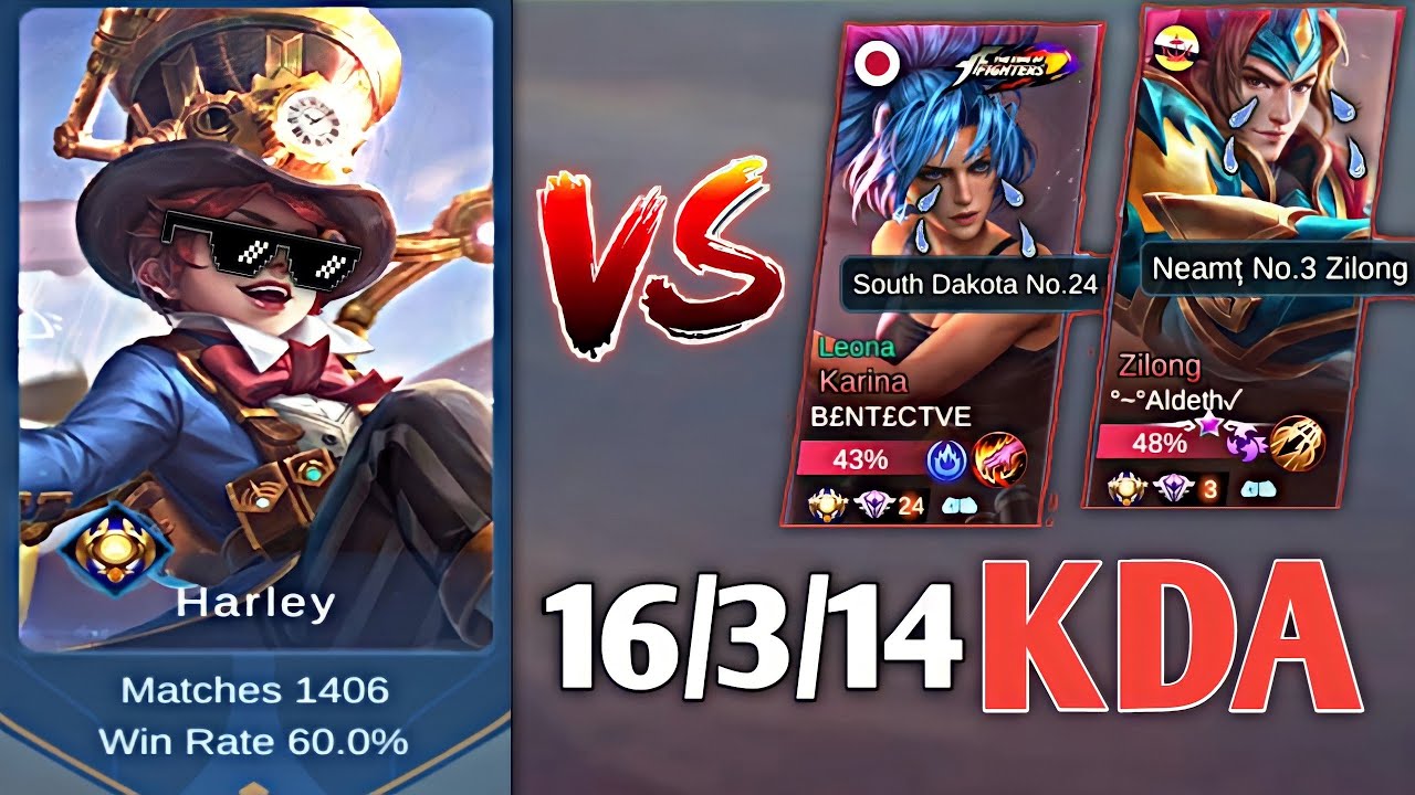 The Result of 60% winrate HARLEY Featuring Top Senior KARINA and ZILONG | Rank Mode | Gameplay 2022