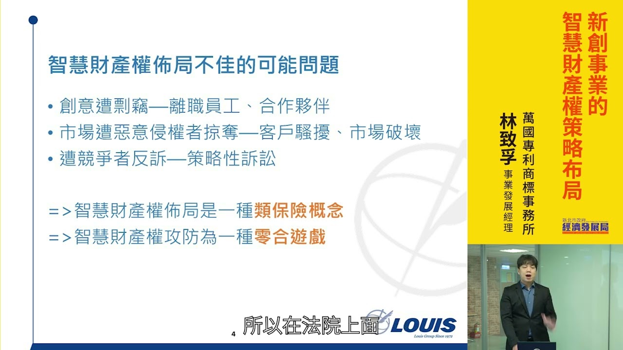 經營知識—新創事業的智慧財產權策略布局