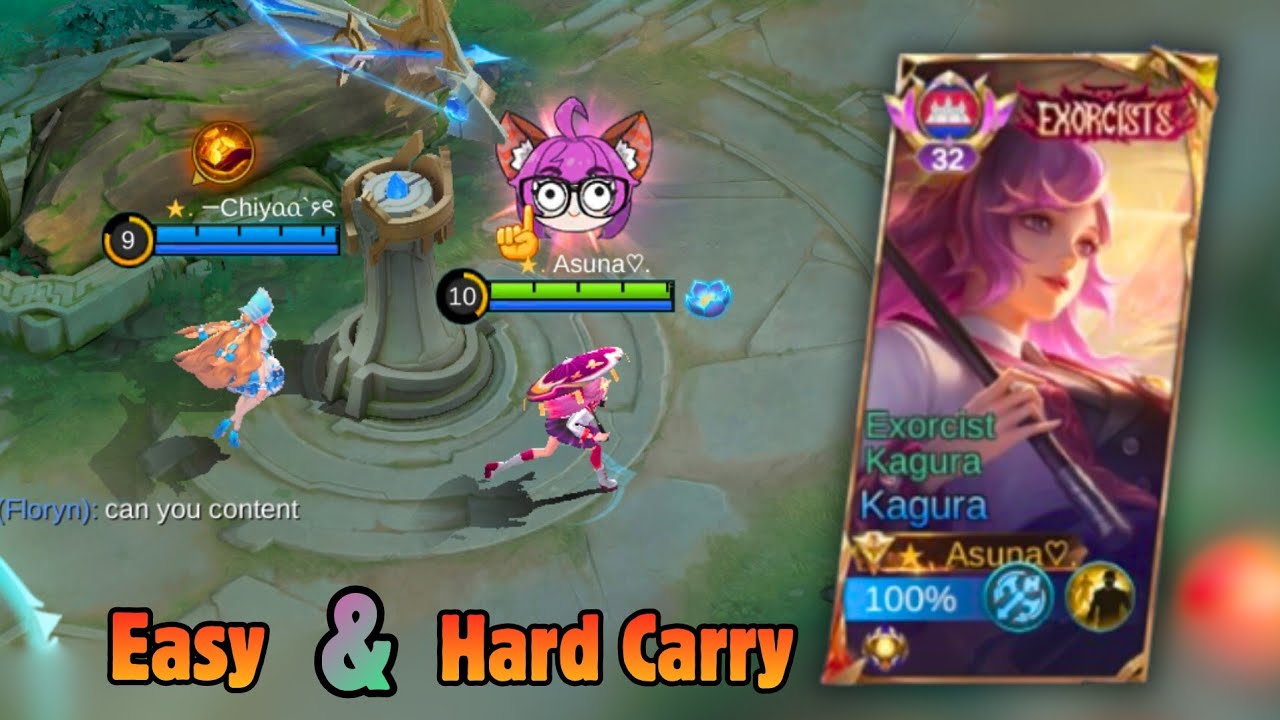 Exorcist Kagura Easy & Hard Carry Game Gameplay!! Mobile Legends