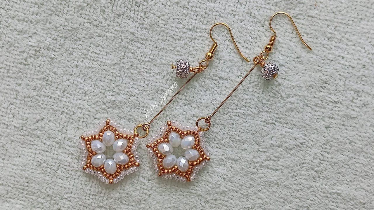 Long Dangling Crystal Earrings/Easy Step-by-step Jewelry making Tutorial/Aretes diy