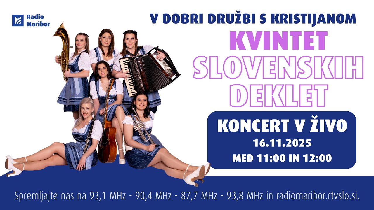 🎶 V dobri družbi s Kristijanom &ndash; Kvintet slovenskih deklet (v živo) 🎶