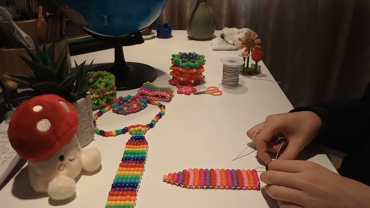 Kandi ladder stitch tie tutorial!