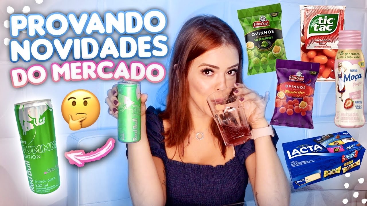 PROVANDO NOVIDADES DO MERCADO | RED BULL PITAYA, MOÇA FRAPÊ, TIC TAC MELANCIA E MAIS