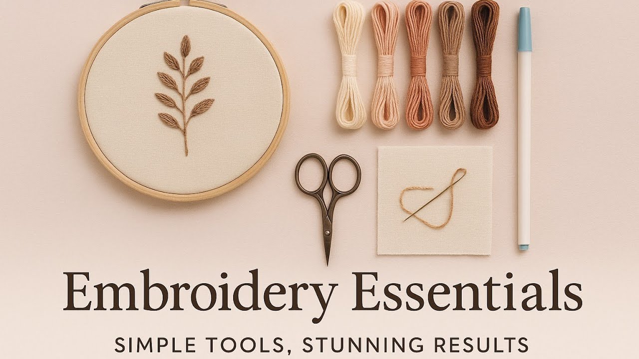 EMBROIDERY ESSENTIAL #aesthetictools #diyembroidery