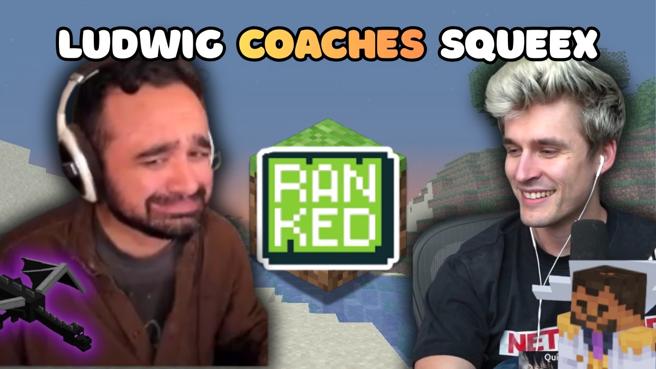 LUDWIG COACHES SQUEEX in Minecraft Speedrunning (MCSR)